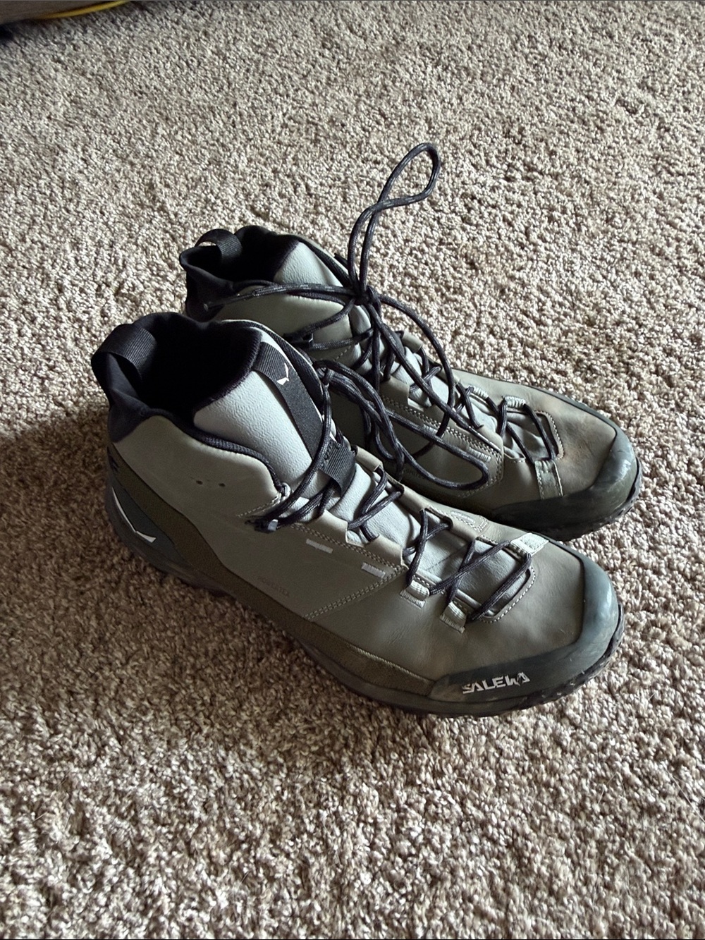 Salewa Men's Olive Green Mid-Top Hiking Boots